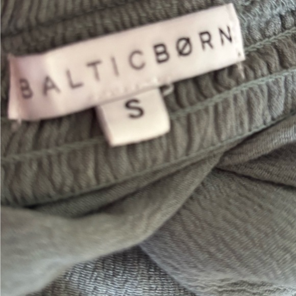 Baltic Born Felicity Smocked Midi Dress Sz S Dusty Sage Spring Summer Boho - Picture 7 of 10